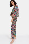 Zivame Color Me Happy Knit Poly Pyjama Set - Moonless Night — thumbnail 2